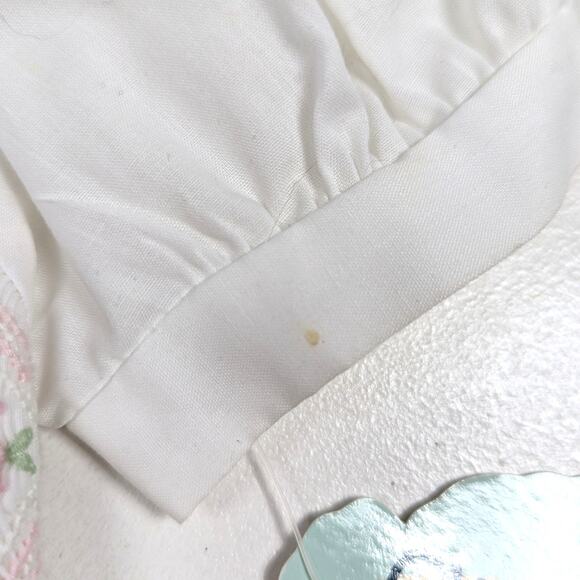 Vtg Carriage Boutiques Dress Girls Sz 18m Smocked White Dainty Spring Heirloom - Picture 7 of 8